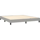 Vidaxl - Boxspringbett mit Matratze Hellgrau 180x200 cm Stoff