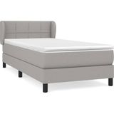 Vidaxl - Boxspringbett mit Matratze Hellgrau 90x190 cm Stoff