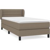 Boxspringbett mit Matratze Taupe 90x190 cm Stoff vidaXL