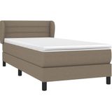 Boxspringbett mit Matratze Taupe 90x190 cm Stoff vidaXL
