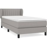 Vidaxl - Boxspringbett mit Matratze Hellgrau 80x200 cm Stoff