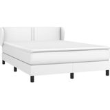 vidaXL-Boxspring-met-matras-kunstleer-wit-140x200-cm