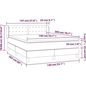 vidaXL-Boxspring-met-matras-kunstleer-zwart-140x200-cm