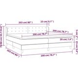 vidaXL - Boxspring - met - matras - kunstleer - zwart - 200x200 - cm