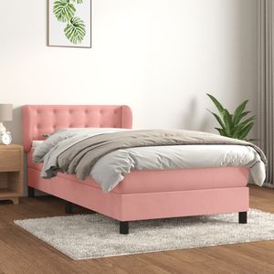 Dolamaní metalen bed 90x200 cm goud en wit met lattenbodem, bed met 2 laden, tweepersoonsbed met opbergruimte, gestoffeerd bed fluweel zonder matras, slaapkamer volwassenen bedden