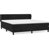Vidaxl - Boxspringbett mit Matratze Schwarz 180x200 cm Samt
