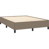 vidaXL - Boxspring - met - matras - stof - taupex200 - cm