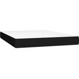 vidaXL Boxspringbett mit Matratze Schwarz 140x200 cm Stoff