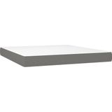 vidaXL Boxspringbett mit Matratze Dunkelgrau 180x200 cm Stoff