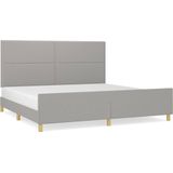 vidaXL Bettgestell ohne Matratze Hellgrau 200x200 cm Stoff