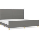 vidaXL Bettgestell ohne Matratze Dunkelgrau 200x200 cm Stoff