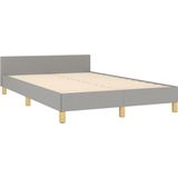 vidaXL Bettgestell ohne Matratze Hellgrau 120x200 cm Stoff