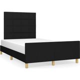 vidaXL Bettgestell ohne Matratze Schwarz 120x200 cm Stoff