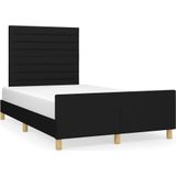 vidaXL Bettgestell ohne Matratze Schwarz 120x200 cm Stoff