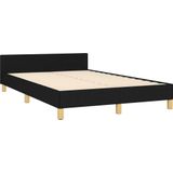 vidaXL Bettgestell ohne Matratze Schwarz 120x200 cm Stoff