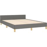 Vidaxl - Bettgestell ohne Matratze Dunkelgrau 140x190 cm Stoff