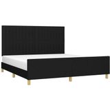 Bettgestell ohne Matratze Schwarz 180x200 cm Stoff vidaXL