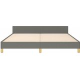vidaXL Bettgestell ohne Matratze Dunkelgrau 160x200 cm Stoff