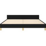 vidaXL Bettgestell ohne Matratze Schwarz 160x200 cm Stoff