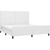 Bettgestell mit Kopfteil Weiß 180x200 cm Kunstleder vidaXL