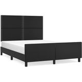 vidaXL Bettgestell mit Kopfteil Schwarz 140x200 cm Kunstleder
