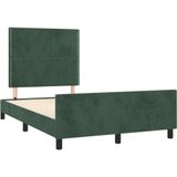 Bettgestell ohne Matratze Dunkelgrün 120x200 cm Samt Vidaxl