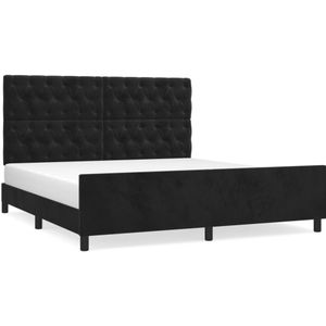 vidaXL Bettgestell ohne Matratze Schwarz 160x200 cm Samt