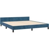vidaXL Bettgestell ohne Matratze Dunkelblau 160x200 cm Samt