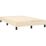 VidaXL Boxspring met Matras - Crèmekleurig - 120x200 cm