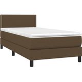 vidaXL-Boxspring-met-matras-stof-donkerbruin-100x200-cm