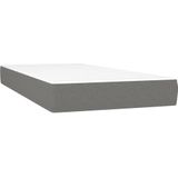 vidaXL Boxspringbett mit Matratze Dunkelgrau 200x200 cm Stoff