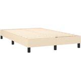 Vidaxl - Boxspringbett mit Matratze Creme 120x200 cm Stoff