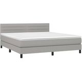Vidaxl - Boxspringbett mit Matratze Hellgrau 160x200 cm Stoff