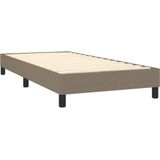 vidaXL Boxspring met matras stof taupe 90x200 cm