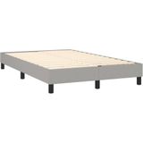 vidaXL Boxspringbett mit Matratze Hellgrau 120x200 cm Stoff