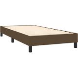 vidaXL Boxspring met matras stof donkerbruin 80x200 cm