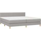 Vidaxl - Boxspringbett mit Matratze Hellgrau 200x200 cm Stoff