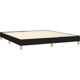 vidaXL Boxspringbett mit Matratze Schwarz 160x200 cm Stoff