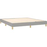 vidaXL Boxspring met matras stof lichtgrijs 180x200 cm