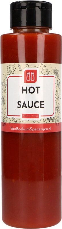 Van Beekum Specerijen - Hot Sauce - Knijpfles 500 ml - Pittige Smaak