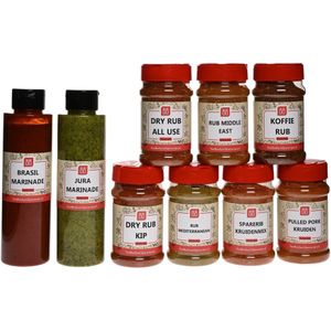 BBQ Pakket | Dry rubs, Barbecue Marinades en Barbecue Kruiden