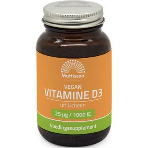 Mattisson - Vegan Vitamine D3 25mcg - 1000iu - Supplement - 120 Capsules