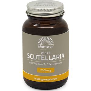 Mattisson Scutellaria 2500mg met vit B C curcumine vegan 60 Vegetarische capsules
