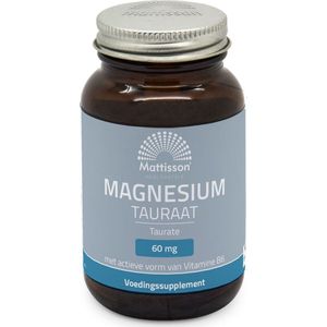 Mattisson magnesium tauraat vegan 60 Vegetarische capsules