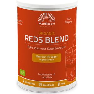 Mattisson - Biologische Reds Blend Poeder - Rijke Basis voor Super Smoothie - Antioxidanten & Vezel Mix - 400 Gram