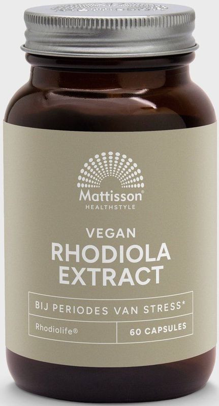 Mattisson - Rhodiola Extract 5% - Rhodiola Rosea Extract, Adaptogeen - Geestelijke en Lichamelijke Balans - 60 Capsules