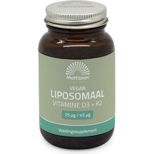 Mattisson Vegan liposomaal Vitamine D3 + K2 60 Vegetarische capsules
