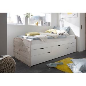 Kajuitbed Nessi Zand Eiken Wit 90 x 200 cm
