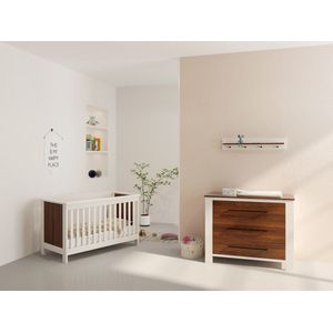 Born Lucky - Dallas - Babykamer - Crème - Walnoot Look - 2 Delig