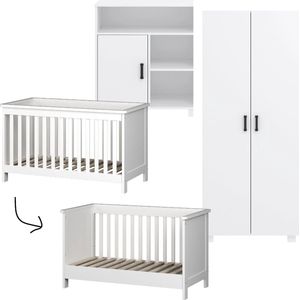 Cabino - Meegroei Babykamer Mila - Wit - 3 Delig